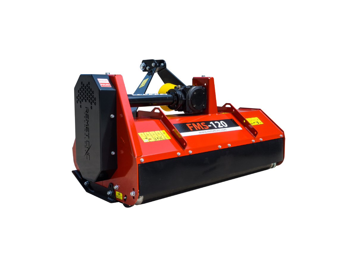 What is the cutting height and gearbox hp rating of Remet FMS Series flail mowers?