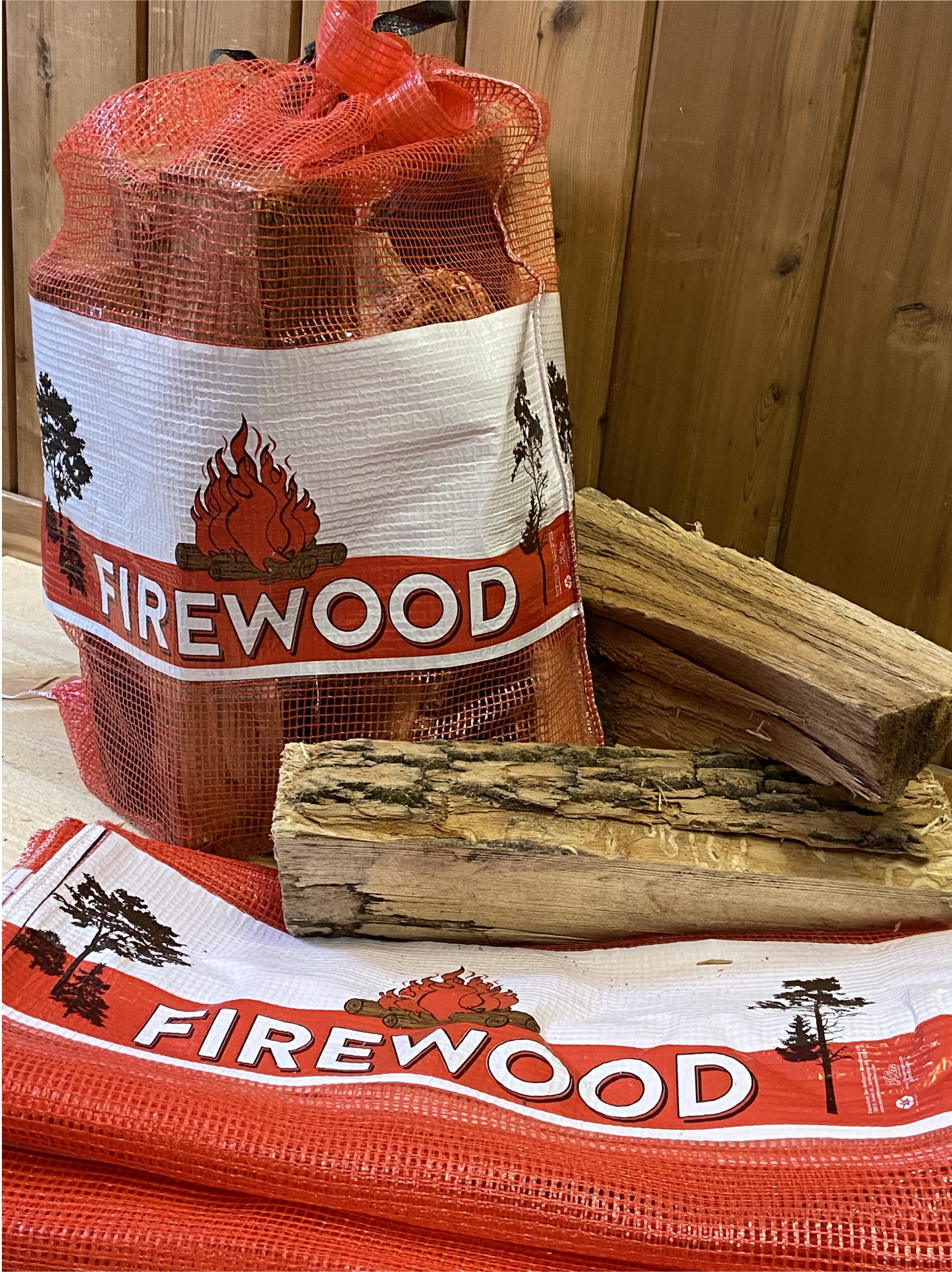 Northern Woodsmen 0.75 CF 18x25 Mesh Firewood Bag - RED Questions & Answers